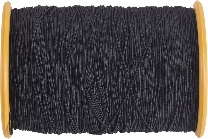 KONMAY Elastic Sewing Thread for Sewing Machine, 1100 Yards 0.5mm Black&White Elastic Sewing Thread for Shirring, Smocking, Gathering, Stretchy Strings for Bracelets - Image 3